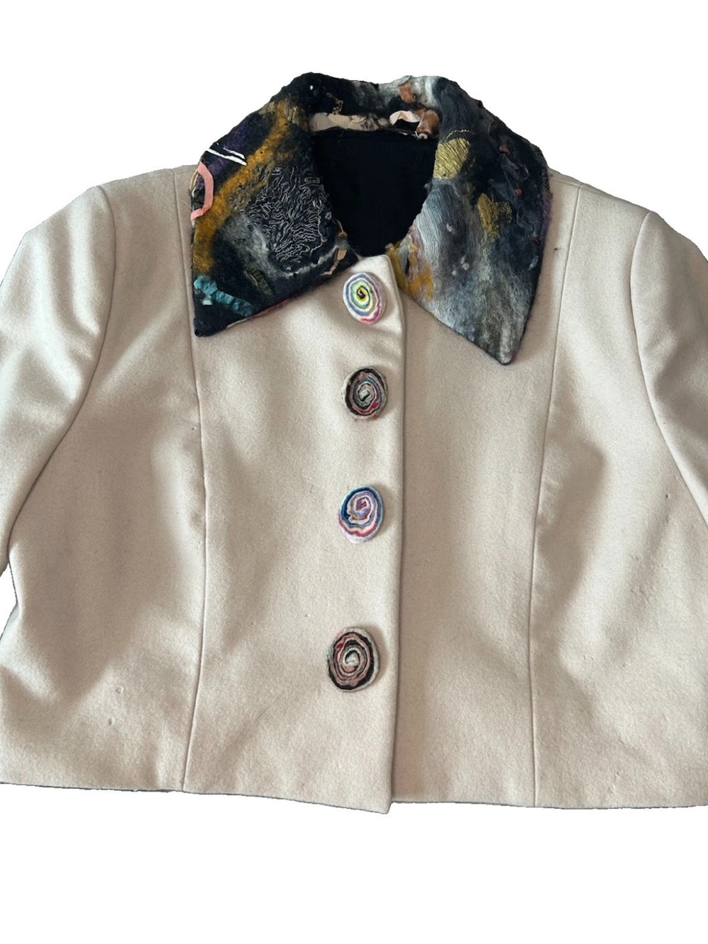 Vintage Suzanne Silk Art to Wear Jacket Hand Dyed 100% Silk Wearable Art M